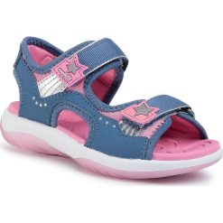 Sandały SUPERFIT - 6-06129-80 M Blau/Rosa. Niebieskie sandały dziewczęce Superfit, ze skóry ekologicznej, bez zapięcia. Za 229,00 zł.