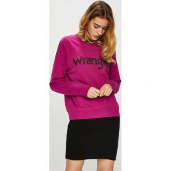 Wrangler - Bluza. Czerwone bluzy rozpinane damskie Wrangler, l, z nadrukiem, z bawełny, bez kaptura. Za 199,90 zł.