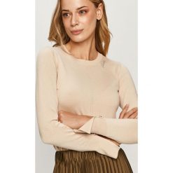 Guess Jeans - Sweter. Swetry damskie Guess Jeans, s, z aplikacjami, z elastanu, z długim rękawem, długie, bez kaptura. Za 279,90 zł.