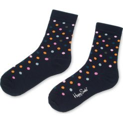 Skarpety Wysokie Unisex HAPPY SOCKS - DOT01-6003 Czarny Kolorowy. Czarne skarpetki męskie marki Happy Socks, w kolorowe wzory, z bawełny. Za 34,90 zł.
