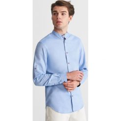 Koszula regular fit ze stójką - Niebieski. Niebieskie koszule męskie marki Reserved, xl, ze stójką. Za 99,99 zł.