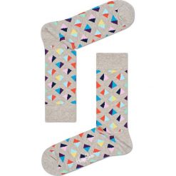 Happy Socks - Skarpety Pyramid. Szare skarpetki męskie marki Happy Socks, bez wzorów, z elastanu. W wyprzedaży za 27,90 zł.
