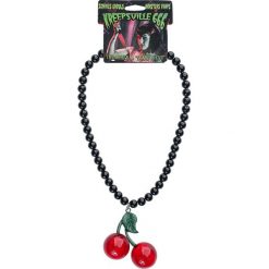 Naszyjniki damskie: Kreepsville 666 Skull Cherry Naszyjnik czarny/czerwony