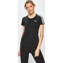 Adidas Performance - Top. Czarne topy damskie adidas Performance, s, bez wzorów, z bawełny, z okrągłym kołnierzem. W wyprzedaży za 89,90 zł.