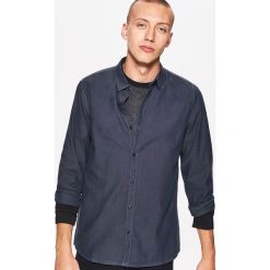 Gładka koszula slim fit - Szary. Szare koszule męskie slim Cropp, l. Za 69,99 zł.