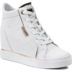 Sneakersy GUESS - Fabia FL7FAB ELE12 WHITE. Białe półbuty damskie Guess, ze skóry ekologicznej. W wyprzedaży za 499,00 zł.