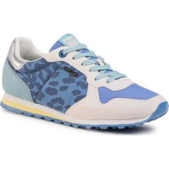Sneakersy PEPE JEANS - Verona W Best PLS30981 Blue Print 548. Niebieskie półbuty damskie Pepe Jeans, z jeansu. W wyprzedaży za 229,00 zł.