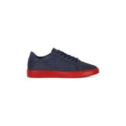 Buty Café Noir CAFE NOIR GINNICA STAMPA ALLIGATORE. Niebieskie trampki męskie marki Café Noir, bez wzorów, bez zapięcia. Za 401,21 zł.