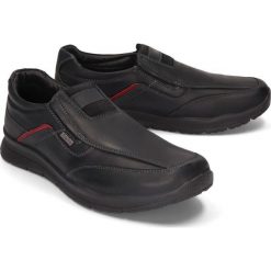 MANITU 630689-1 schwarz, półbuty męskie. Półbuty męskie Manitu, bez wzorów, z gumy, bez zapięcia. Za 249,90 zł.
