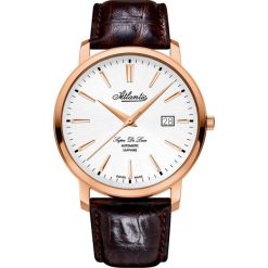 Zegarek Atlantic Męski Super De Luxe Automatic 64751.44.21 Szafirowe szkło brązowy. Brązowe zegarki męskie Atlantic, szklane. Za 1939,80 zł.