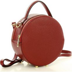 PAOLA Torebka skórzana round bag MARCO MAZZINI czerwona. Czerwone torebki klasyczne damskie MAZZINI, w paski, ze skóry, bez dodatków. Za 229,00 zł.