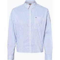 Tommy Jeans - Bluzka damska, czarny. Czarne bluzki damskie marki Tommy Jeans, s, bez wzorów, z jeansu, eleganckie, z klasycznym kołnierzykiem, bez rękawów. Za 359,95 zł.