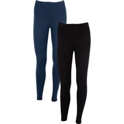 Legginsy (2 pary w opak.) bonprix ciemnoniebieski + czarny. Niebieskie legginsy damskie bonprix, bez wzorów. Za 69,98 zł.