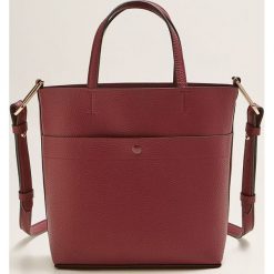 Mango - Torebka Mistik. Brązowe shopper bag damskie Mango, w paski, z materiału, do ręki, średnie. Za 69,90 zł.