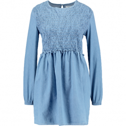 Sukienki hiszpanki: Miss Selfridge SHEERED DRESS Sukienka jeansowa blue denim
