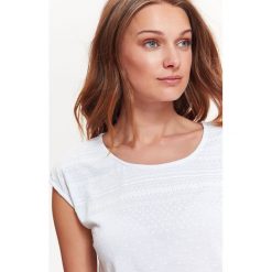 T-shirty damskie: T-SHIRT KRÓTKI RĘKAW DAMSKI W NADRUK TON W TON