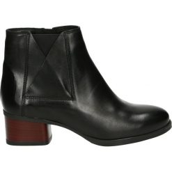 Botki - 2MISS204 NERO. Czarne botki damskie skórzane Venezia. Za 399,00 zł.
