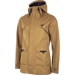 Parka miejska męska KUM206 - złoty. Żółte kurtki męskie marki 4f, m, bez wzorów, z kapturem. Za 349,99 zł.