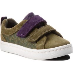 Sneakersy CLARKS - City Hero Lo 261376487 Green Sde. Zielone trampki chłopięce Clarks, na rzepy. W wyprzedaży za 179,00 zł.