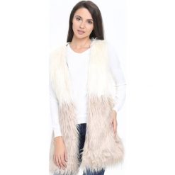 Beżowa Kamizelka Cosmo. Brązowe kamizelki damskie Born2be, l, długie. Za 89,99 zł.