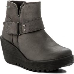 Botki FLY LONDON - Yockfly GORE-TEX P144062002 Grey. Szare botki damskie na obcasie marki Fly London, z gore-texu. W wyprzedaży za 389,00 zł.