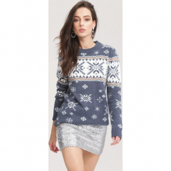 Granatowy Sweter No sweat. Niebieskie swetry klasyczne damskie marki other, l. Za 89,99 zł.