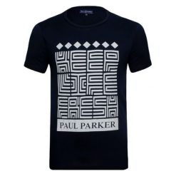 Paul Parker Koszulka Męska Xl Ciemnoniebieska. Czarne koszulki męskie Paul Parker, xl, z nadrukiem, bez kołnierzyka, bez rękawów. Za 83,00 zł.