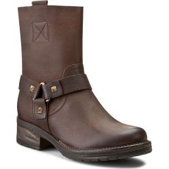 Botki GINO ROSSI - Nuvola DBG036-F42-8500-4000-F C.Czekolada 89. Brązowe buty zimowe damskie Gino Rossi, z materiału, na obcasie. W wyprzedaży za 259,00 zł.