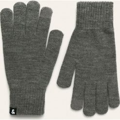 Jack & Jones - Rękawiczki. Czarne rękawiczki męskie Jack & Jones, bez wzorów, z dzianiny. W wyprzedaży za 49,90 zł.