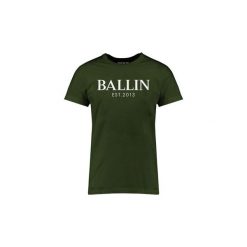 T-shirty z krótkim rękawem Ballin Est. 2013 Basic Shirt. Zielone t-shirty męskie Ballin Est. 2013, xl, bez wzorów, bez kołnierzyka, krótkie. Za 100,74 zł.