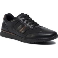 Półbuty RIEKER - B5131-00 Schwarz. Czarne półbuty męskie Rieker, na co dzień, bez wzorów, ze skóry ekologicznej, bez zapięcia. Za 279,00 zł.