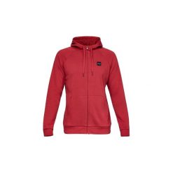 Bluzy Under Armour Rival Fleece Fz Hoodie 1320737-651. Różowe bluzy męskie Under Armour, s, bez wzorów, bez kołnierzyka, bez rękawów, bez kaptura. Za 219,99 zł.
