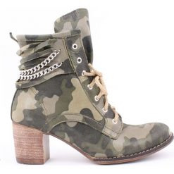Botki - skóra naturalna - model 451 - kolor moro. Botki damskie Zapato, na zimę, ze skóry, eleganckie, za kostkę, na wysokim obcasie, na obcasie, na sznurówki. W wyprzedaży za 339,00 zł.