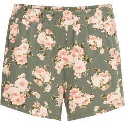 Szorty bonprix oliwkowy z nadrukiem. Zielone szorty damskie bonprix, z nadrukiem. Za 27,99 zł.