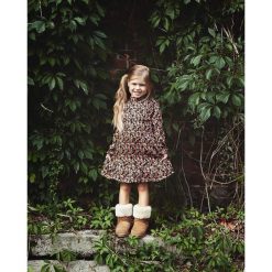 Sukienka dziewczęca Greenery Dress. Pomarańczowe sukienki dziewczęce w kwiaty marki Pakamera. Za 139,00 zł.
