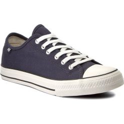 Trampki HEAVY DUTY - Kik 2 Navy. Niebieskie półbuty damskie Heavy Duty, bez wzorów, z gumy, bez obcasa, na płaskiej podeszwie, bez zapięcia. Za 99,00 zł.
