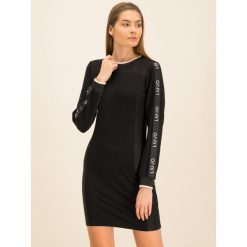 Sukienka dzianinowa Liu Jo Sport T69044 F0576. Czarne sukienki damskie Liu Jo Sport, s, bez wzorów, z elastanu, sportowe, bez kołnierzyka, bez rękawów, sportowe. W wyprzedaży za 369,00 zł.