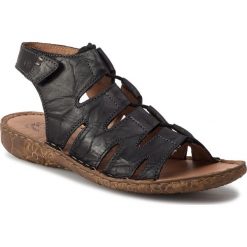Sandały JOSEF SEIBEL - Rosalie 39 79539 95 100 Schwarz. Czarne klapki damskie Josef Seibel, bez wzorów, ze skóry, bez obcasa. W wyprzedaży za 209,00 zł.