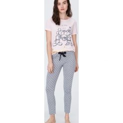 Dwuczęściowa piżama Mickey - Różowy. Różowe piżamy damskie Sinsay, s, bez wzorów, bez rękawów. Za 69,99 zł.