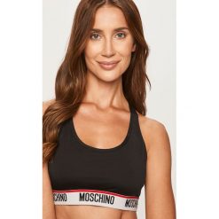 Moschino Underwear - Biustonosz sportowy. Czarne biustonosze sportowe damskie Moschino Underwear, xs, bez wzorów, z elastanu. W wyprzedaży za 239,90 zł.