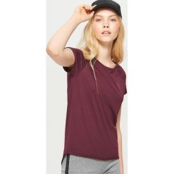Gładka koszulka BASIC - Bordowy. Czerwone t-shirty damskie Cropp, l. Za 19,99 zł.