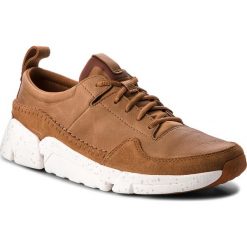 Derby męskie: Półbuty CLARKS - Triactive Run 261322847 Tan Leather
