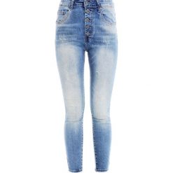 Spodnie - 95-330B JEANS. Niebieskie spodnie damskie Unisono, s, z elastanu. Za 79,00 zł.