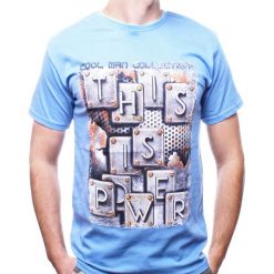 Koszulka męska t-shirt z nadrukiem niebieski Recea. Niebieskie koszulki męskie Recea, xl, z nadrukiem, z bawełny, bez kołnierzyka, bez rękawów. Za 49,99 zł.