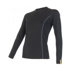 Sensor Koszulka Termoaktywna Z Długim Rękawem Merino Wool Active W Black Xl. Czarne topy sportowe damskie marki Sensor, xl, z wełny. Za 215,00 zł.