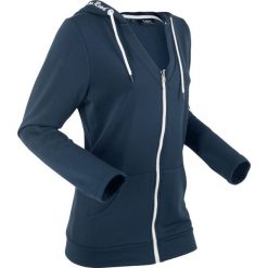 Bluzy damskie: Lekka bluza rozpinana, długi rękaw bonprix ciemnoniebieski