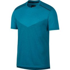 Koszulka Nike Tech Pack Running Top M Turkusowo-Niebieska. Niebieskie koszulki męskie Nike, s, bez wzorów, ze skóry, bez kołnierzyka, z krótkim rękawem, krótkie, do biegania. Za 189,99 zł.