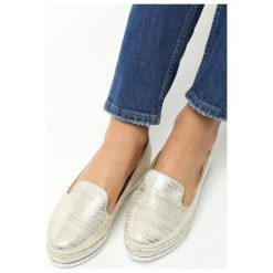 Beżowe Slip on Vest. Brązowe trampki damskie slip on Born2be, ze skóry. Za 59,99 zł.