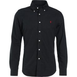 Polo Ralph Lauren OXFORD SLIM FIT Koszula black. Szare koszule męskie slim marki Polo Ralph Lauren, l, z bawełny, button down, z długim rękawem. Za 459,00 zł.