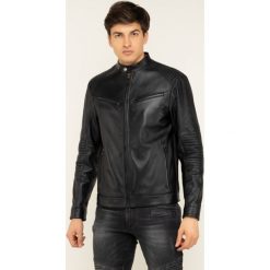 Kurtka skórzana MICHAEL Michael Kors Racer CR98CF87KS. Czarne kurtki męskie MICHAEL Michael Kors, xl, bez wzorów, bez kaptura. W wyprzedaży za 1469,00 zł.